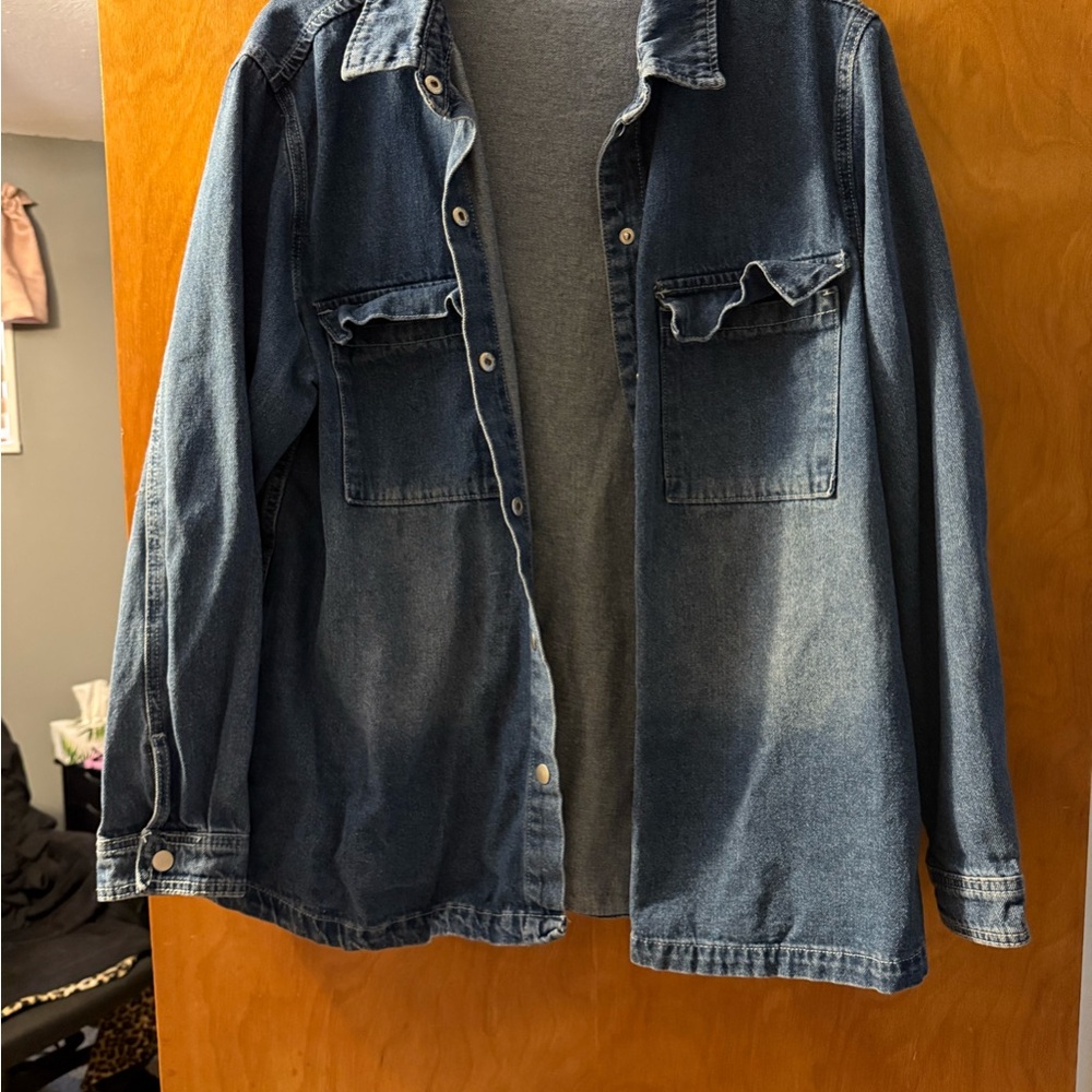 Denim Button-Up Shirt